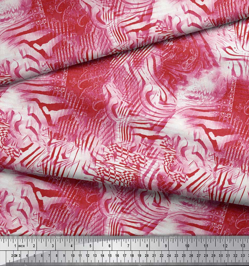 Soimoi Orange Cotton Poplin Fabric Wild Animal Skin Print Fabric-d49 | eBay