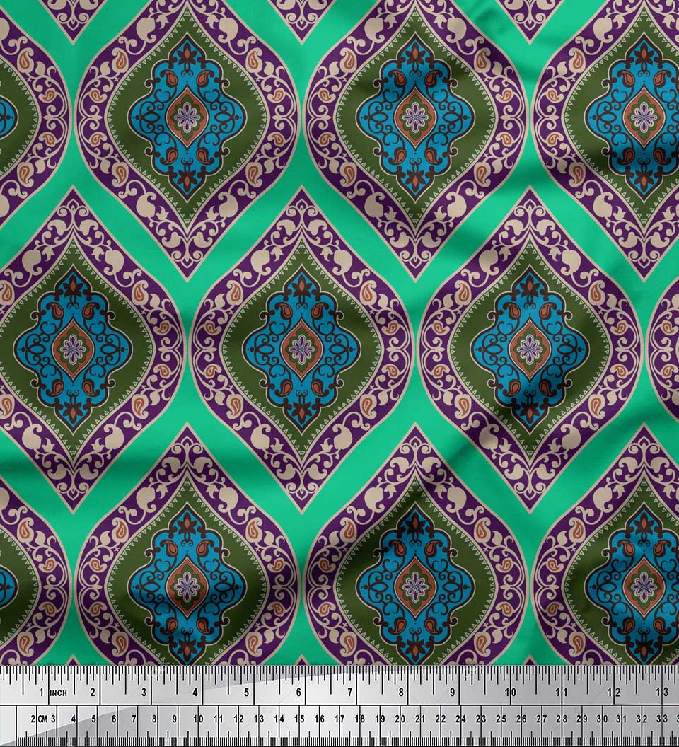 Soimoi Sea Green Dress Rayon Fabric Solid Fabric By The Yard 40 Inch Wide :  : Home