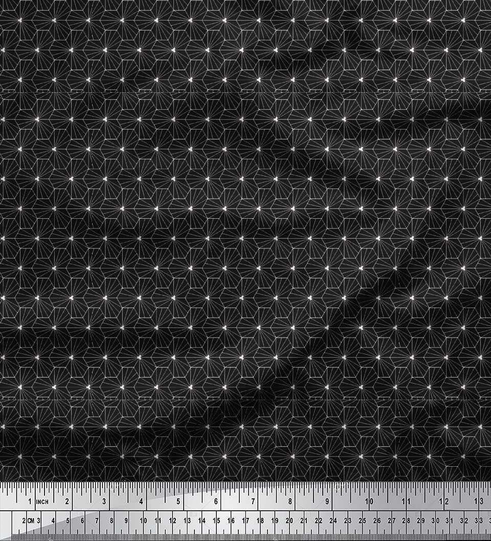 Soimoi Stoff Blumenkunst Geometrisch Stoff Meterware Bedrucken GMD 