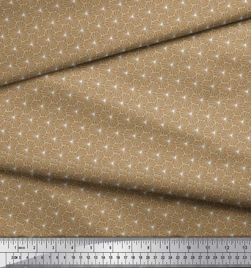 Soimoi Stoff Blumenkunst Geometrisch Stoff Meterware Bedrucken GMD 