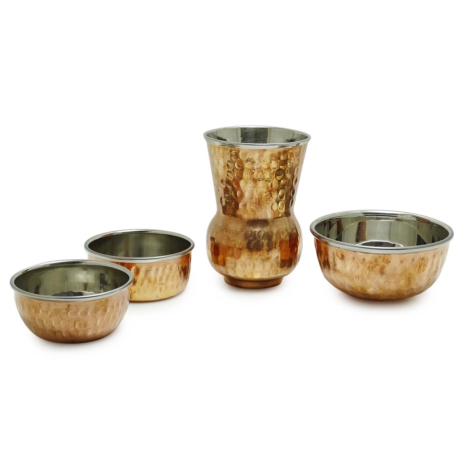 Copper Dinnerware Set Serving Plate For 1 Traditional Thali Kitchen-rhK Popularna najniższa cena