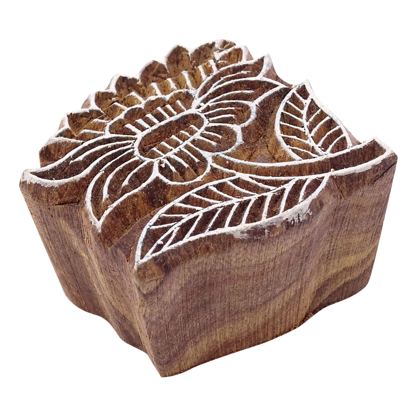 Details about   New Brown Printing Block Floral Pattern Stamp Hand Craved Wooden Textile Stamp 