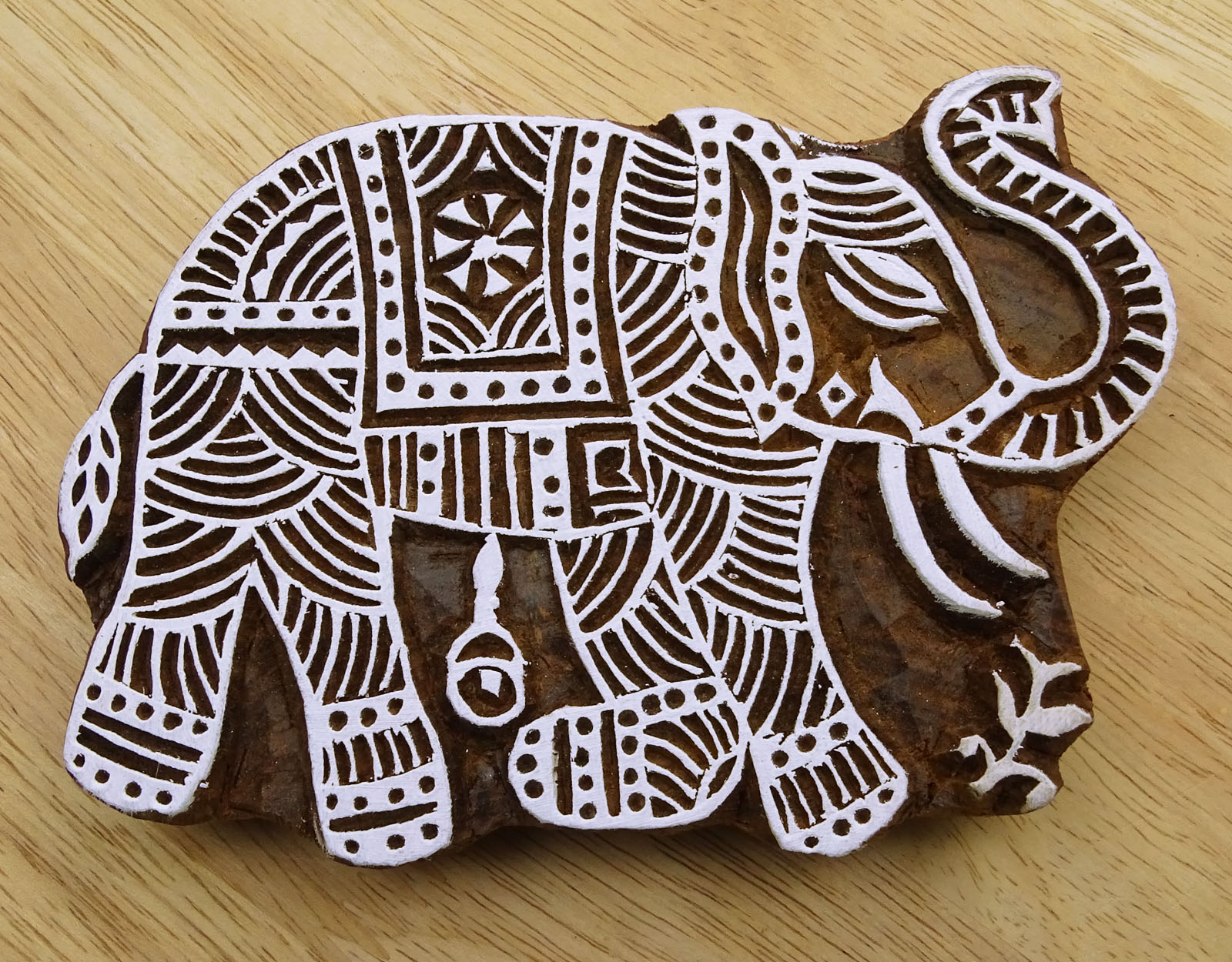 Elephant Stamp Indian Wood Stamps Printing Block Handcarved Textile3nW