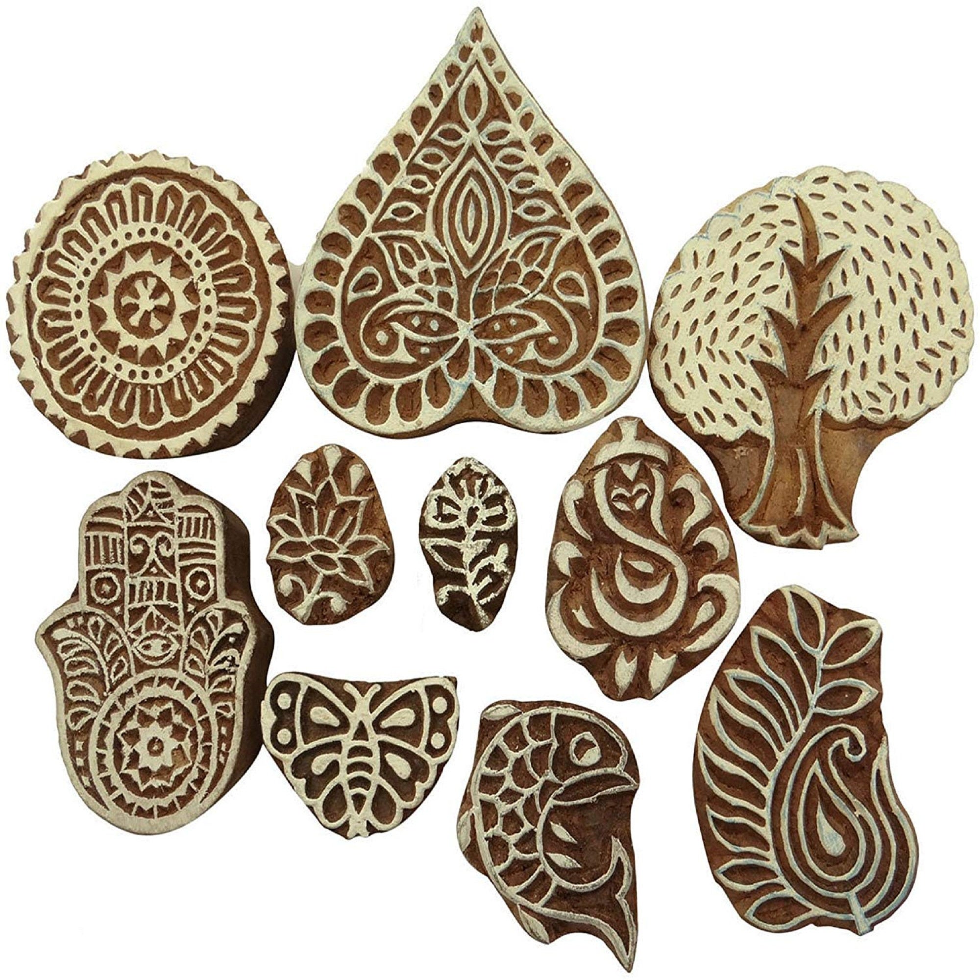 Decorative Wooden Stamps Textile Printing H Multi Max 42% OFF Blocks Discount is also underway Pattern