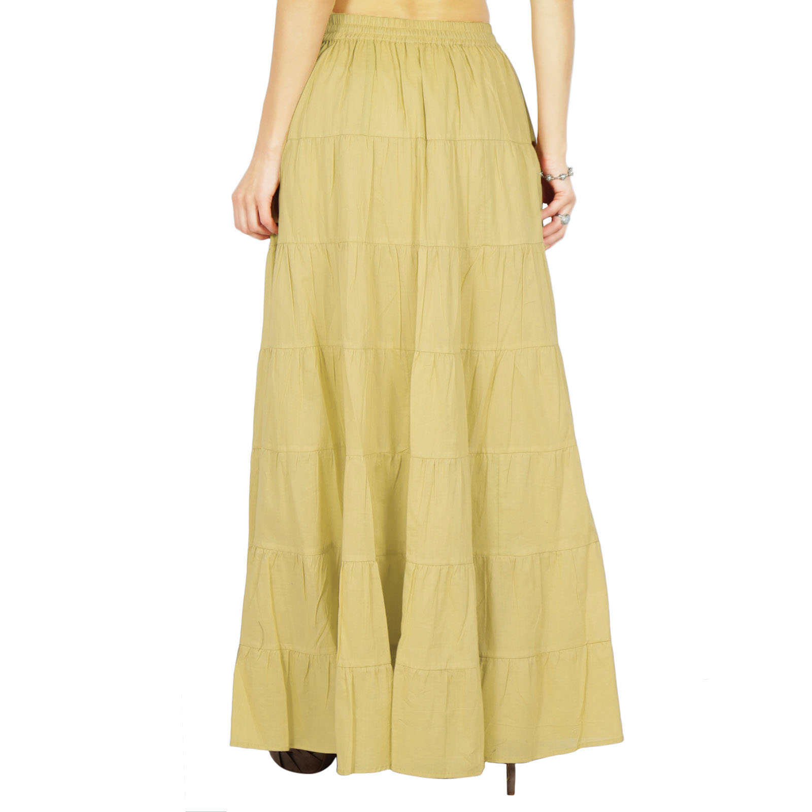 Phagun Womens Long Skirt Bohemian Gypsy Tiered Cotton Maxi Skirt Wtx Ebay 4918