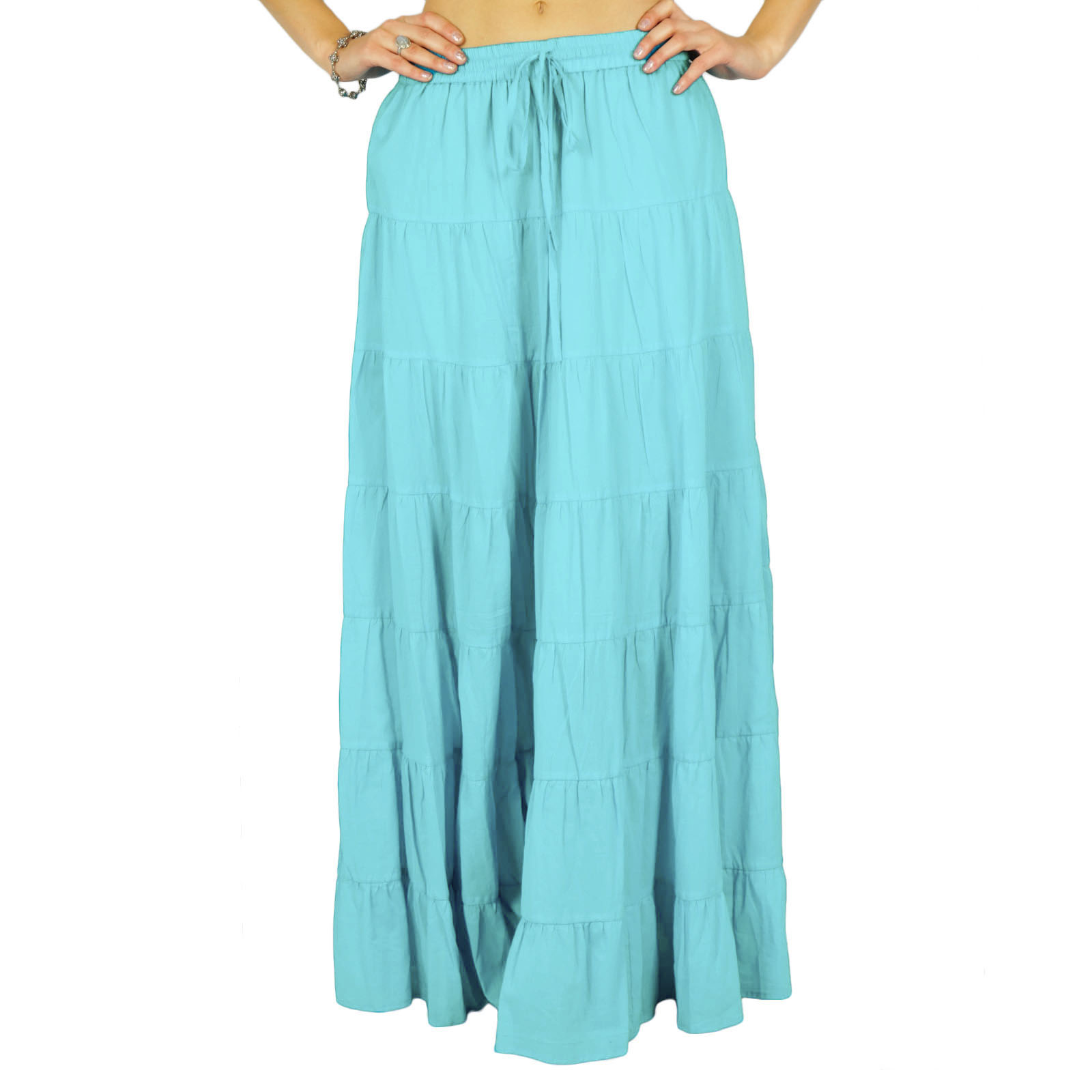 Phagun Womens Long Skirt Bohemian Gypsy Tiered Cotton Maxi Skirt Vvn Ebay 6871