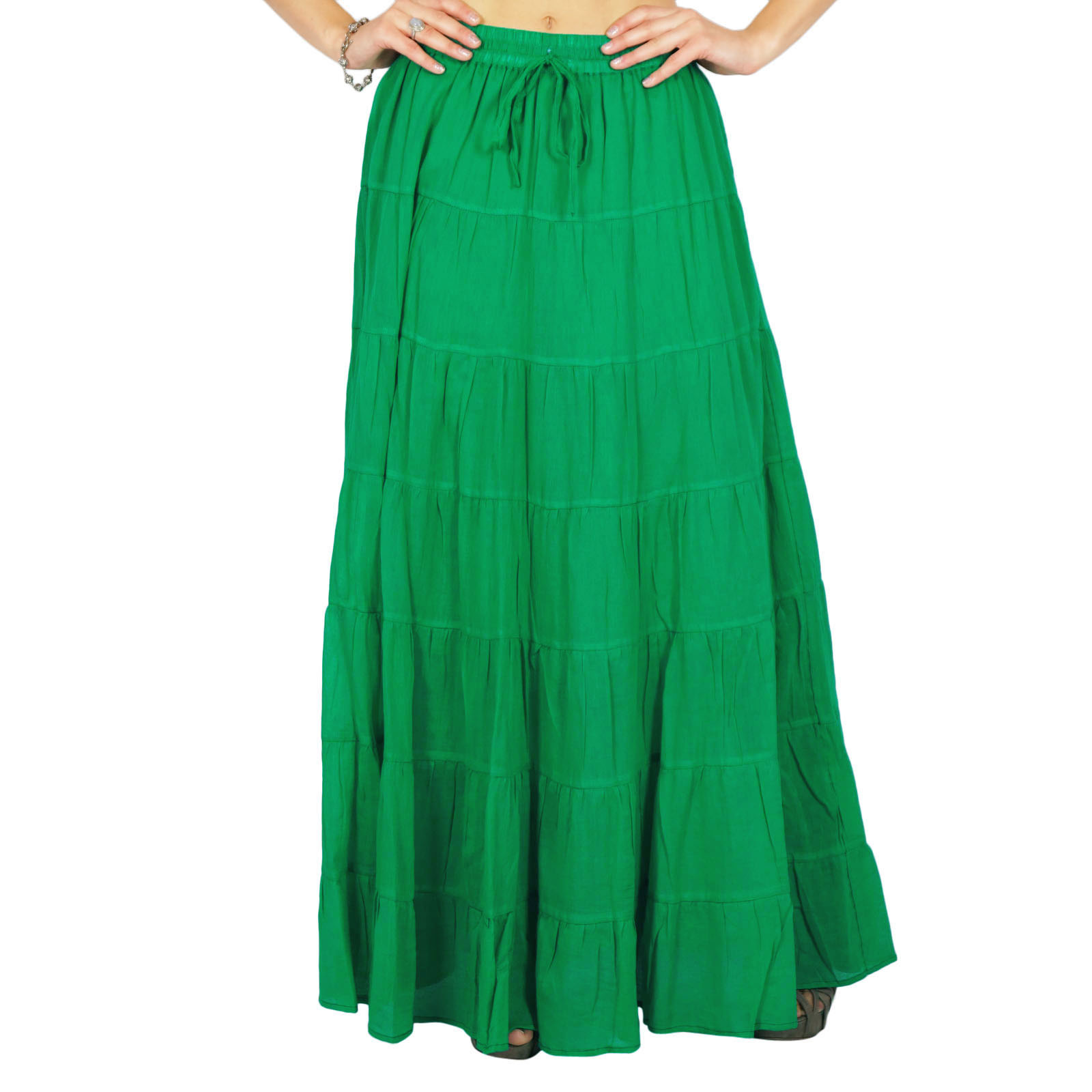 Phagun Womens Long Skirt Bohemian Gypsy Tiered Cotton Maxi Skirt Wtx Ebay 2321