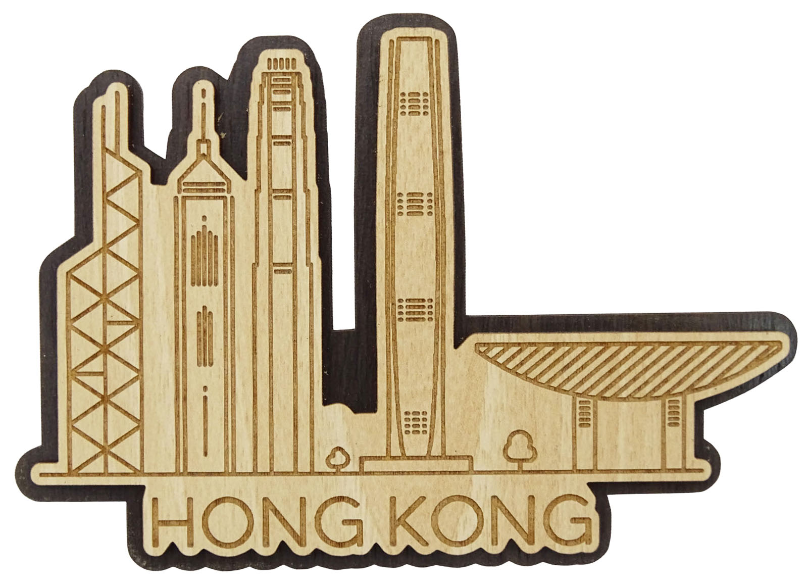 Printtoo Multiple Towers Of Hong Kong Engraved Wooden Fridge eBay