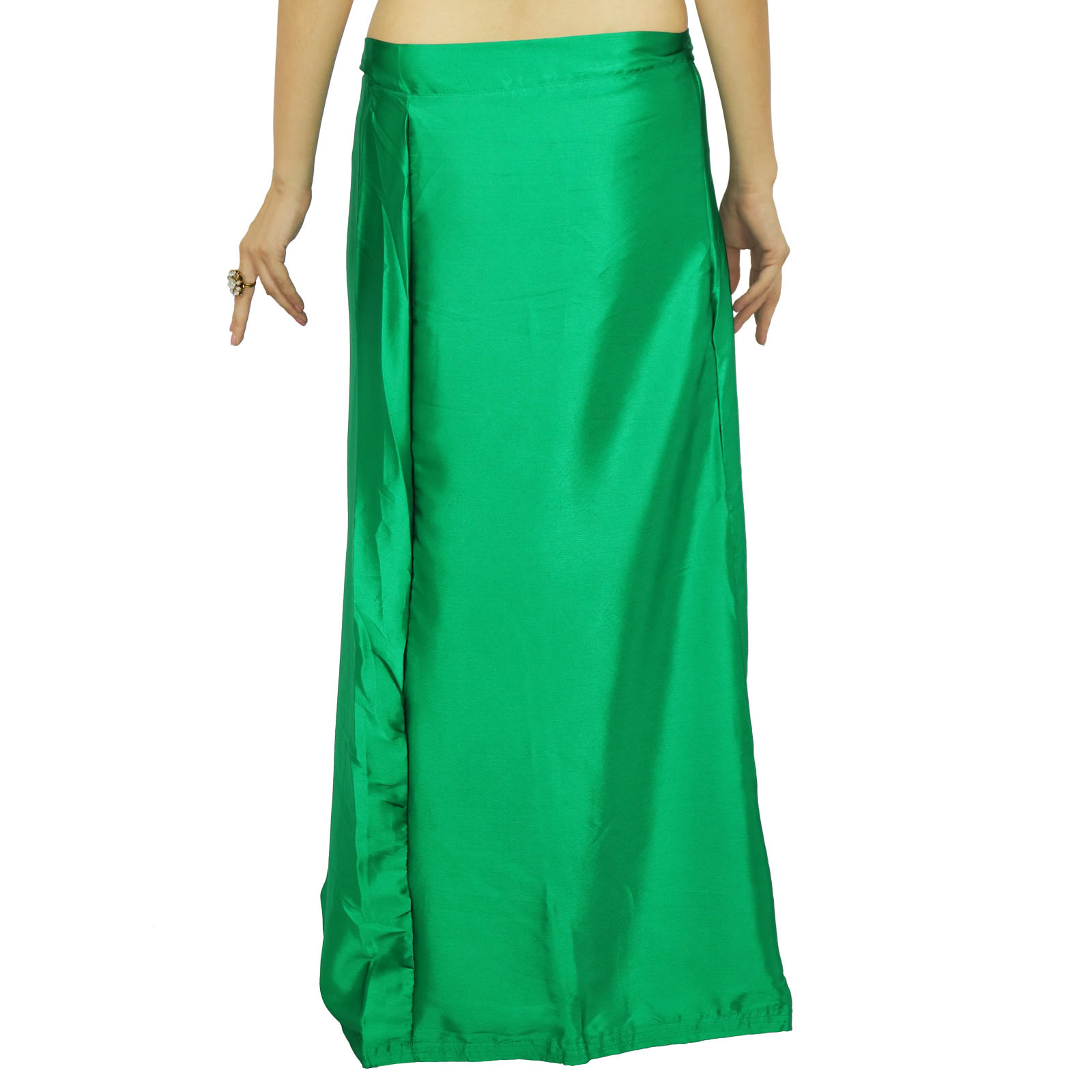 Ready-Made Inskirt Lining For Sari Indian Satin Silk Petticoat Gift For Women 