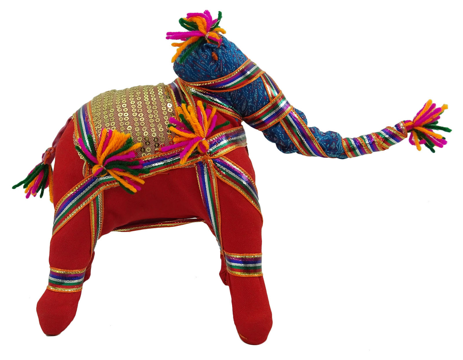 Traditional Handmade Decorative Stuffed Elephant Rajasthan Craft Table Decor 