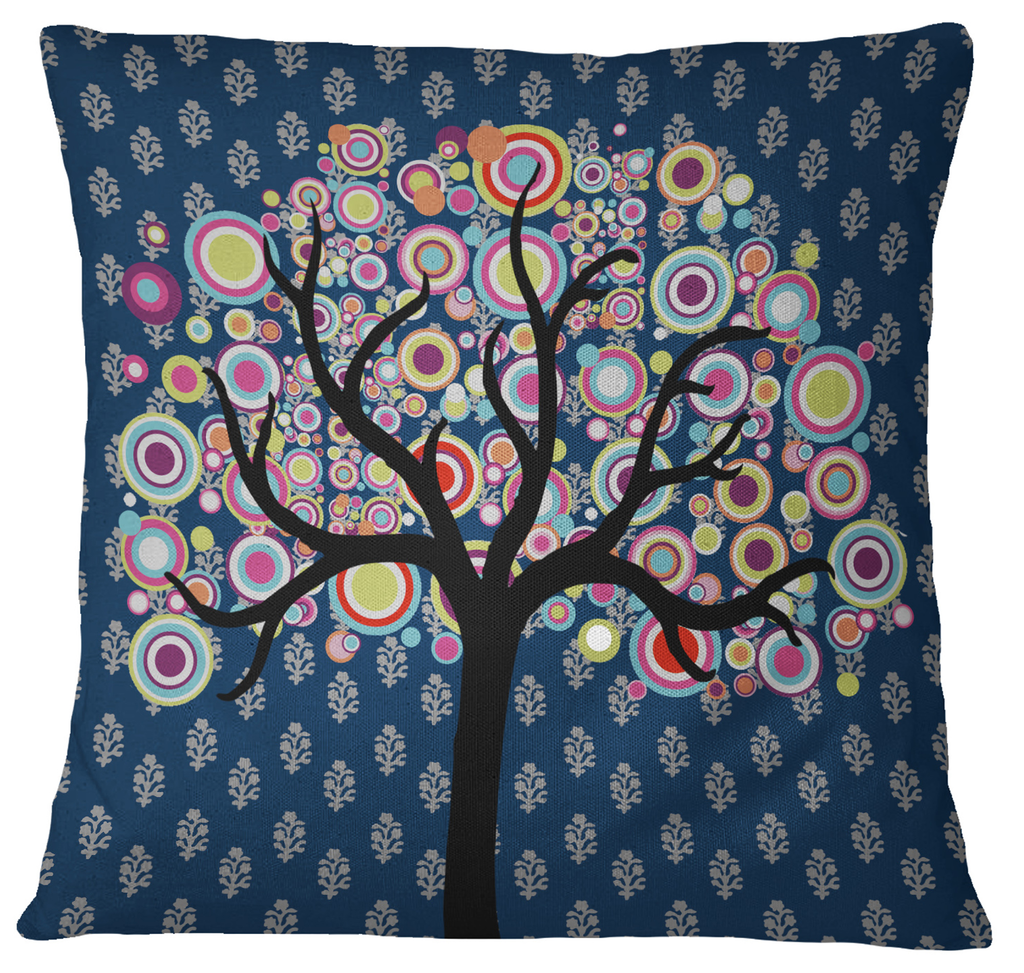 tree print cushion