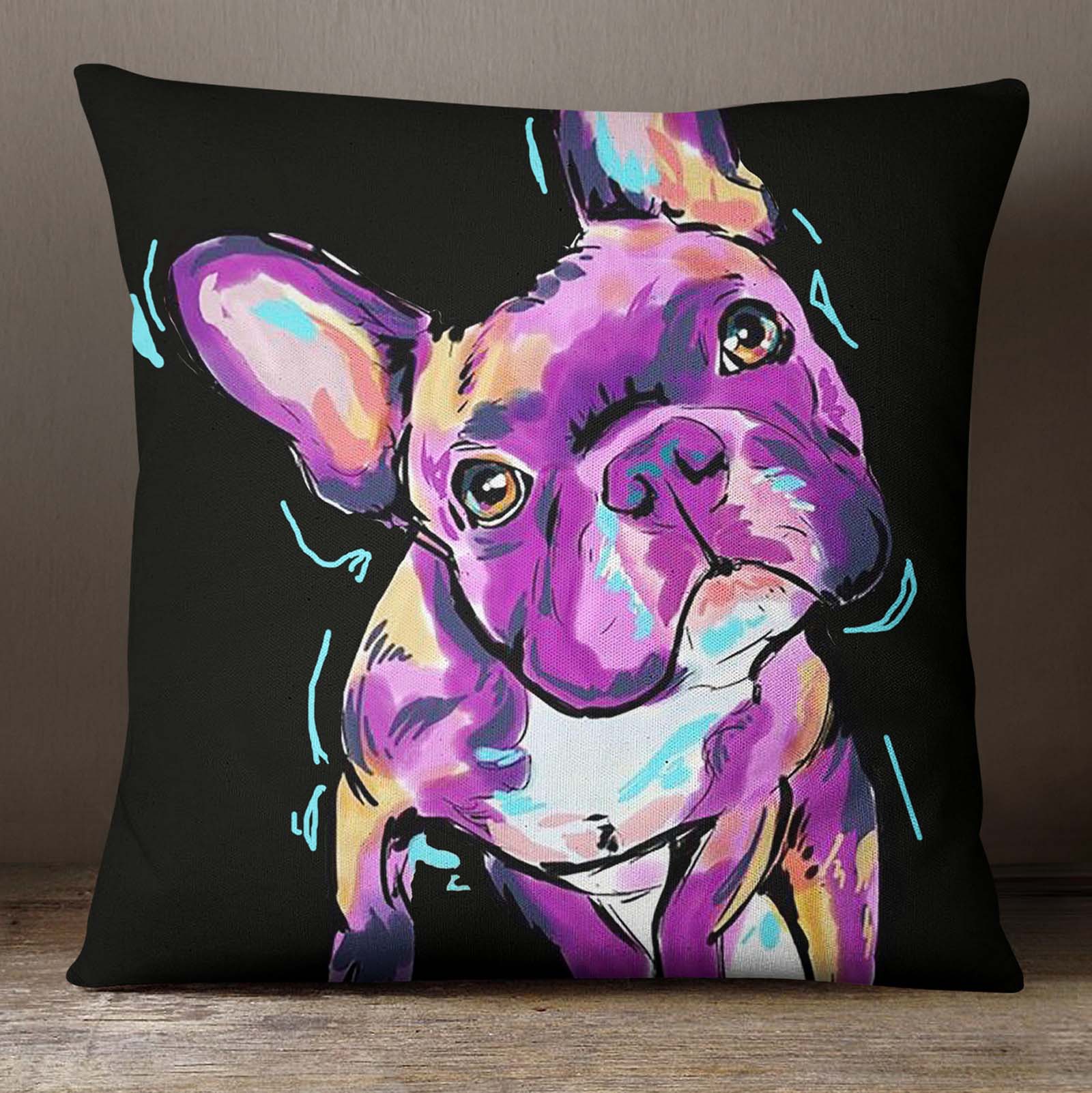 Canvas Cushion Cover Home Is Where The Dog Is Pillow Cover