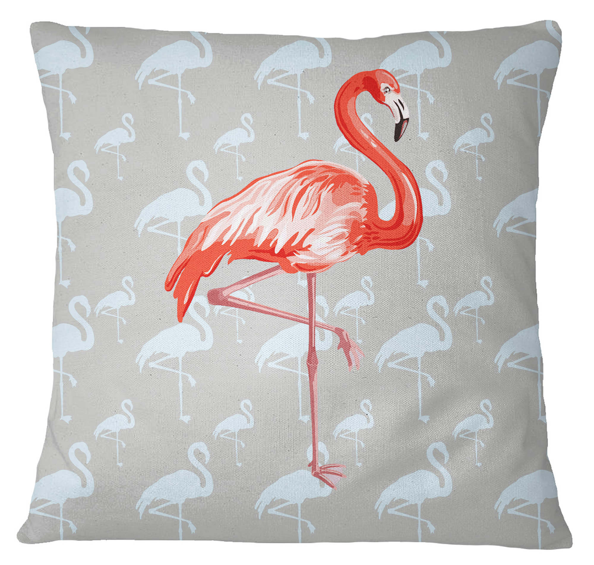 S4Sassy Decorative Flamingo Floral Print Pillow Case Square Cushion Cover Throw