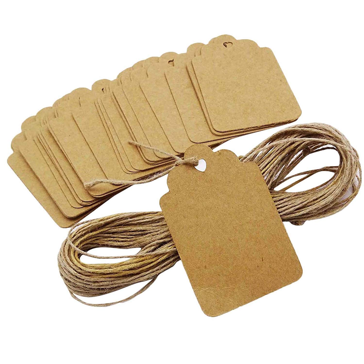 Details about   100x Rustic Rectangle Kraft Paper Bonbonniere Wedding Gift/Paper Tags Brown 