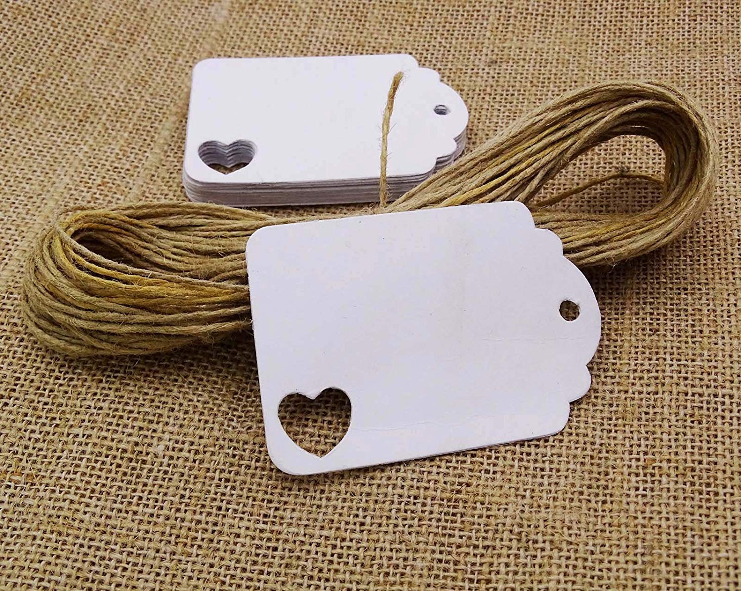 kraft card tag wedding favour label gift 3 x 4.5 cm scallop 
