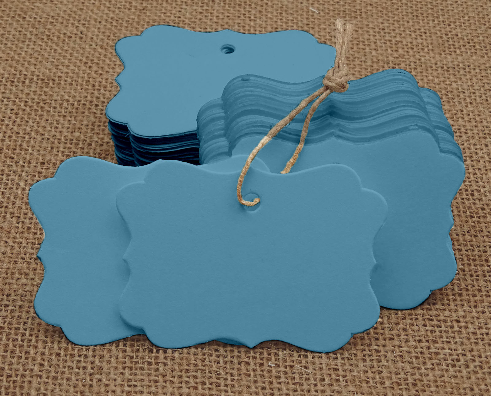 100 Pcs Scallop Edges Cardstock Hang Tag Wedding Party Favor GiftrFR