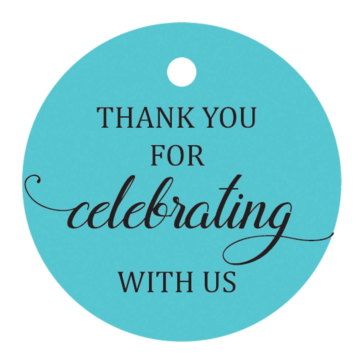 100pcs Thank You for Celebrating with Us paper tags for baby shower gift tagCHP 