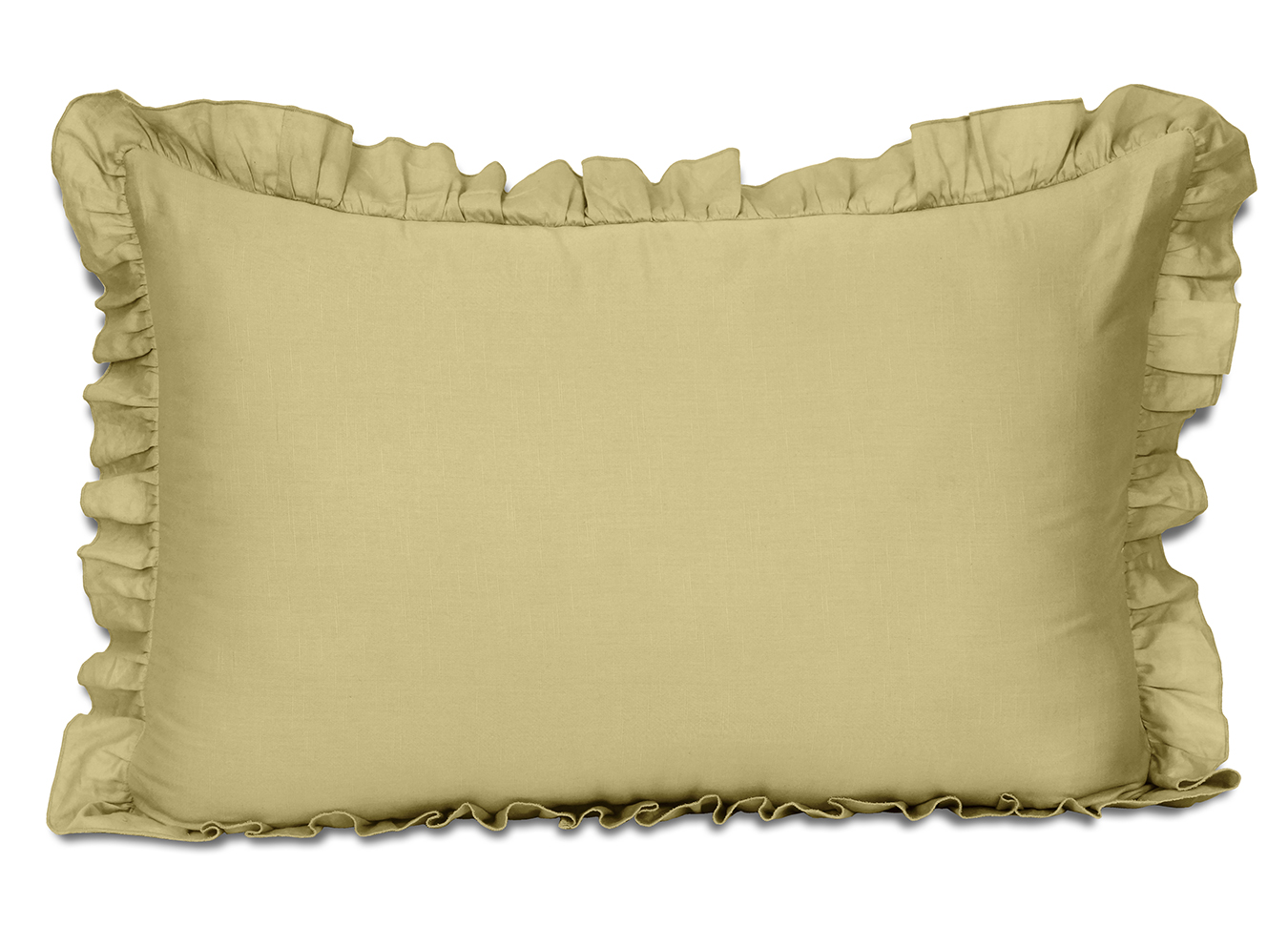 Pillow Cases Vargottam Ruffled Pillow Sham Standard 26x20 Cotton