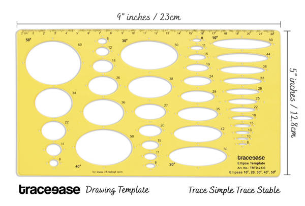Linograph Isometric Ellipse Master Template Technical Drawing Scale Drafting And Design Stencil