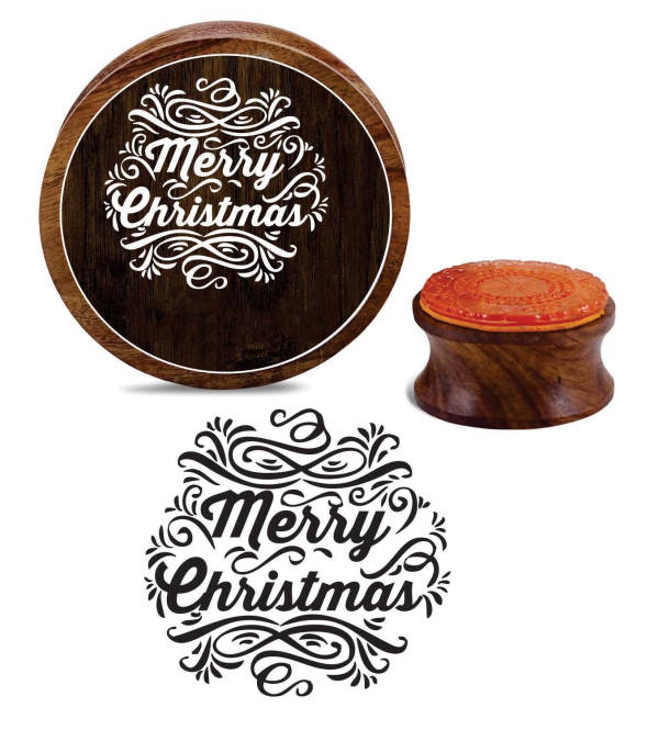 Printtoo Have Yourself A Merry Little Christmas Word Square Wooden Stamp-PRB-950 