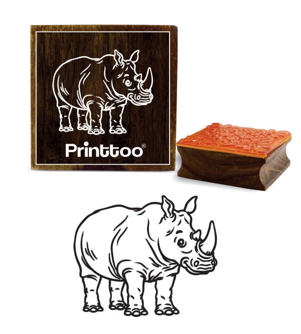 Rhino Rubber Stamp Rhinoceros